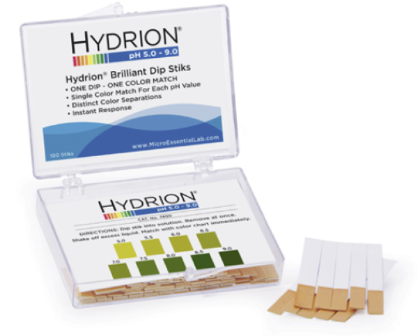 short-range Hydrion (7400) Brilliant pH Test Dip-Stik