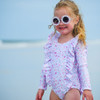 Enhance your child's sun-safe summer with our Girls' Long Sleeve Swimsuit! Crafted for comfort and style, this swimsuit provides excellent sun protection for your little one.