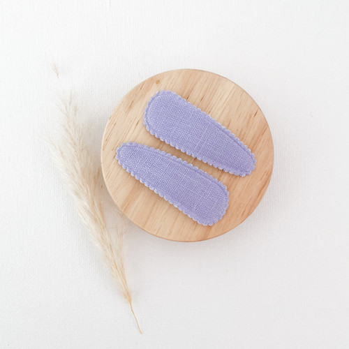 Purple Fabric Snap Clips