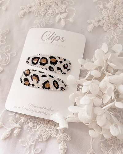 Leopard Snap Clips