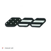 Black American Flag Tri Color Badge