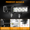 White side shooter LED pod lights illuminating trails during a night drive