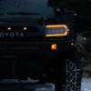Amber backlight LED pods on 4Runner overland build