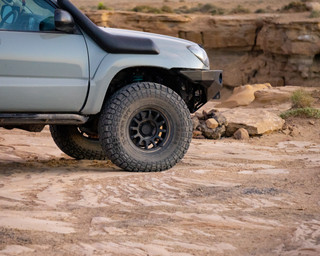 Toyota 4Runner overlanding outside Hanksville Utah desert terrain