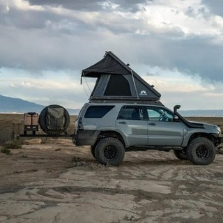 Toyota 4Runner desert camping at Moonscape Overlook Utah