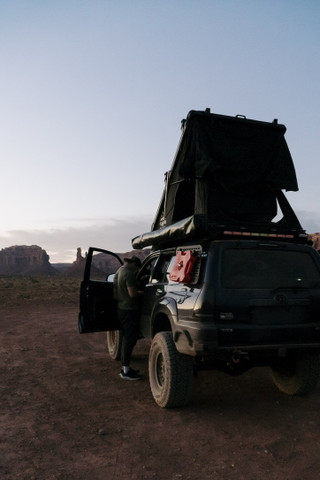 Remote 4Runner overlanding trail in Valley of the Gods Utah