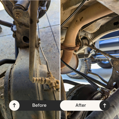 Toyota 4Runner steel braided brake lines for enhanced durability