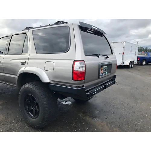 Rear view of 3rd Gen 4Runner with high clearance DIY rear bumper installed
