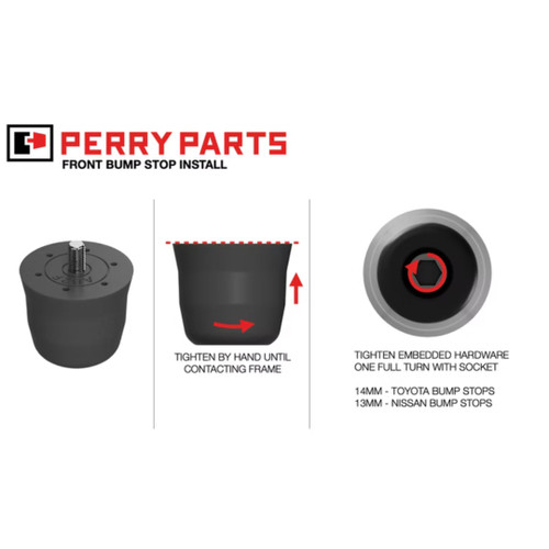 Perry Parts AB2F progressive damping bump stops for Toyota 4Runner