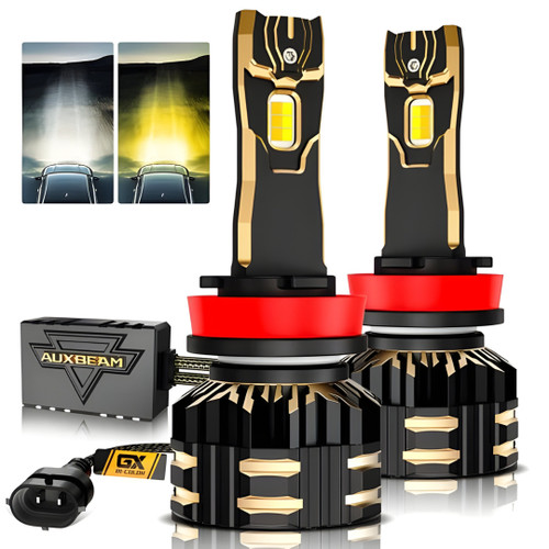 Auxbeam GX bi-color H11 LED low beam bulbs