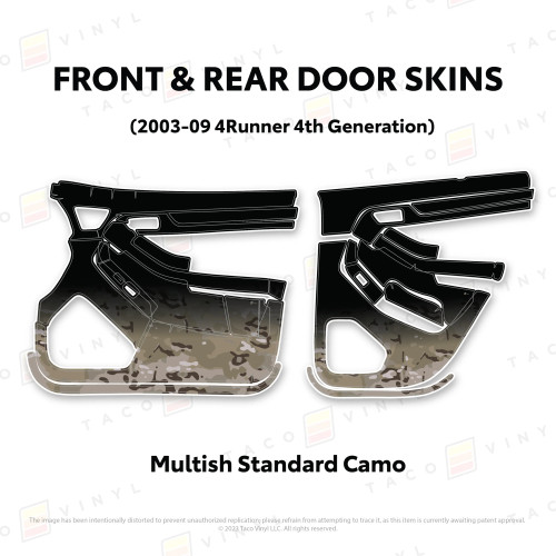 4th Gen 4Runner Interior Door Skins (2003–2009) – Blacked Out Interior Mod Kit
