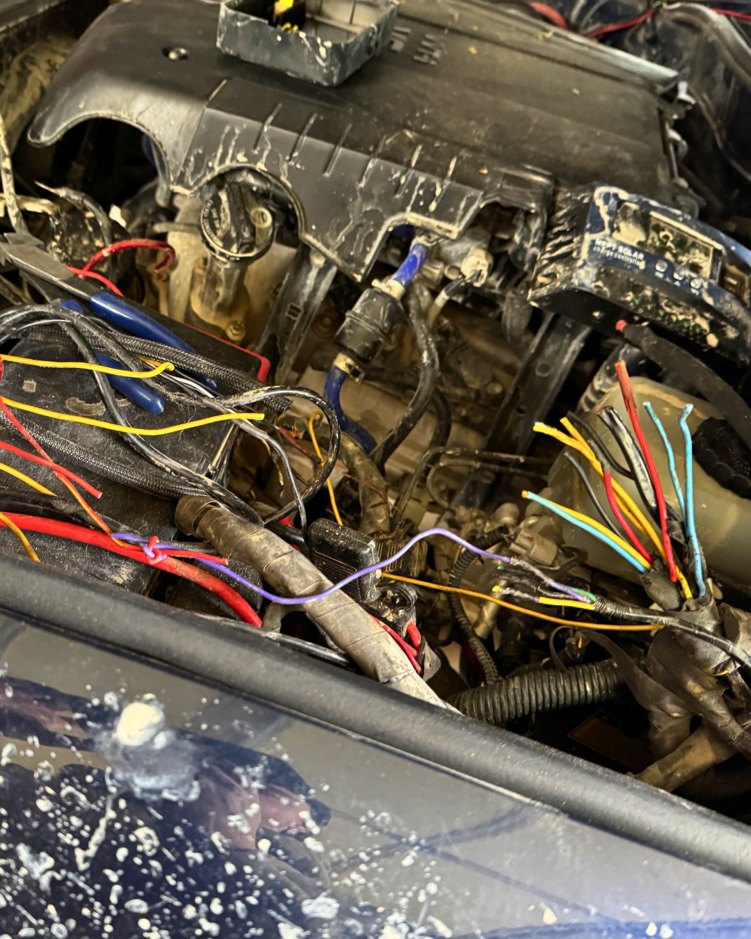 Custom 4Runner wiring being redone during a rebuild at 4R Customs