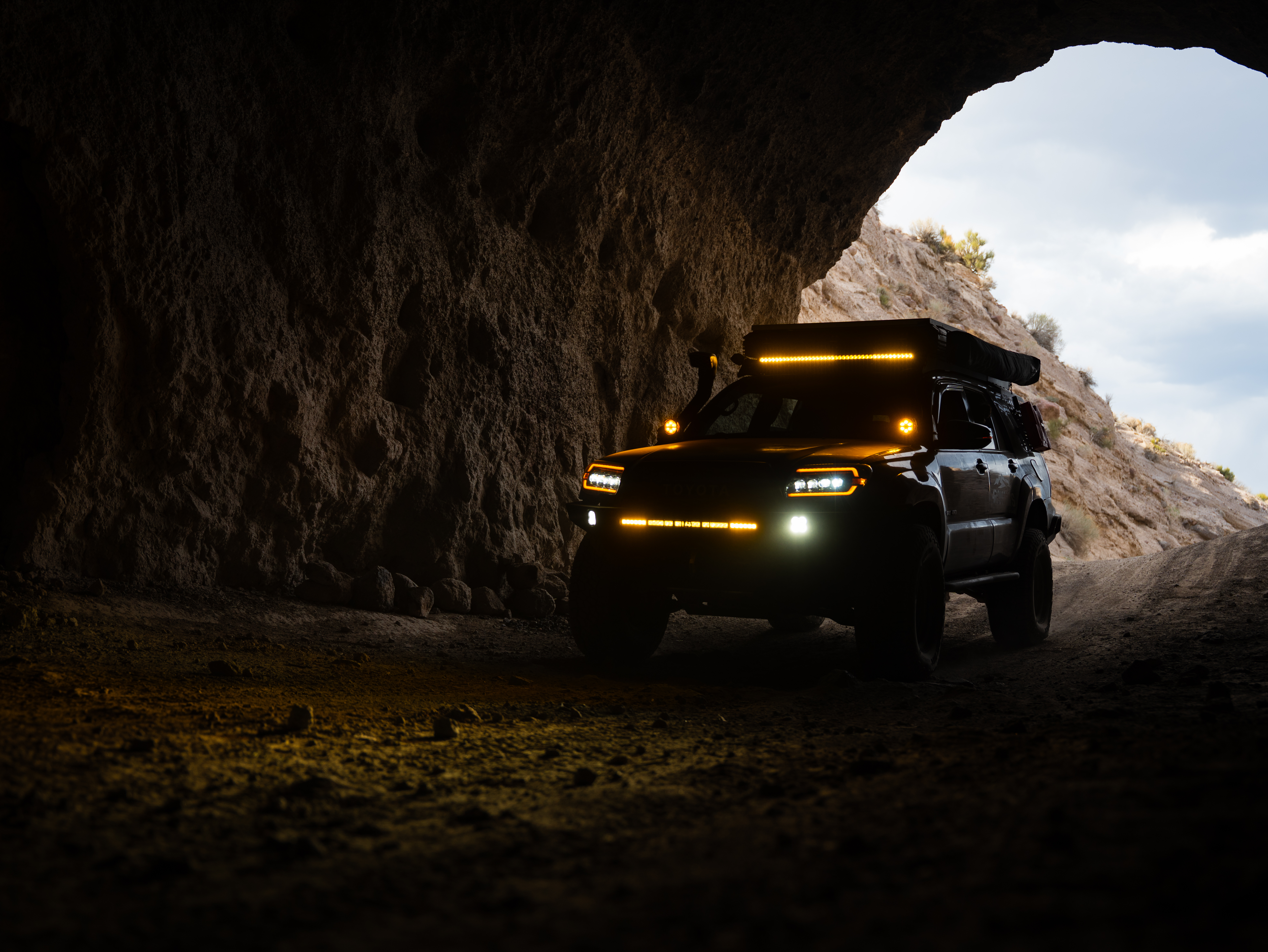 Customer Toyota 4Runner build photographed for a social voting and submission page