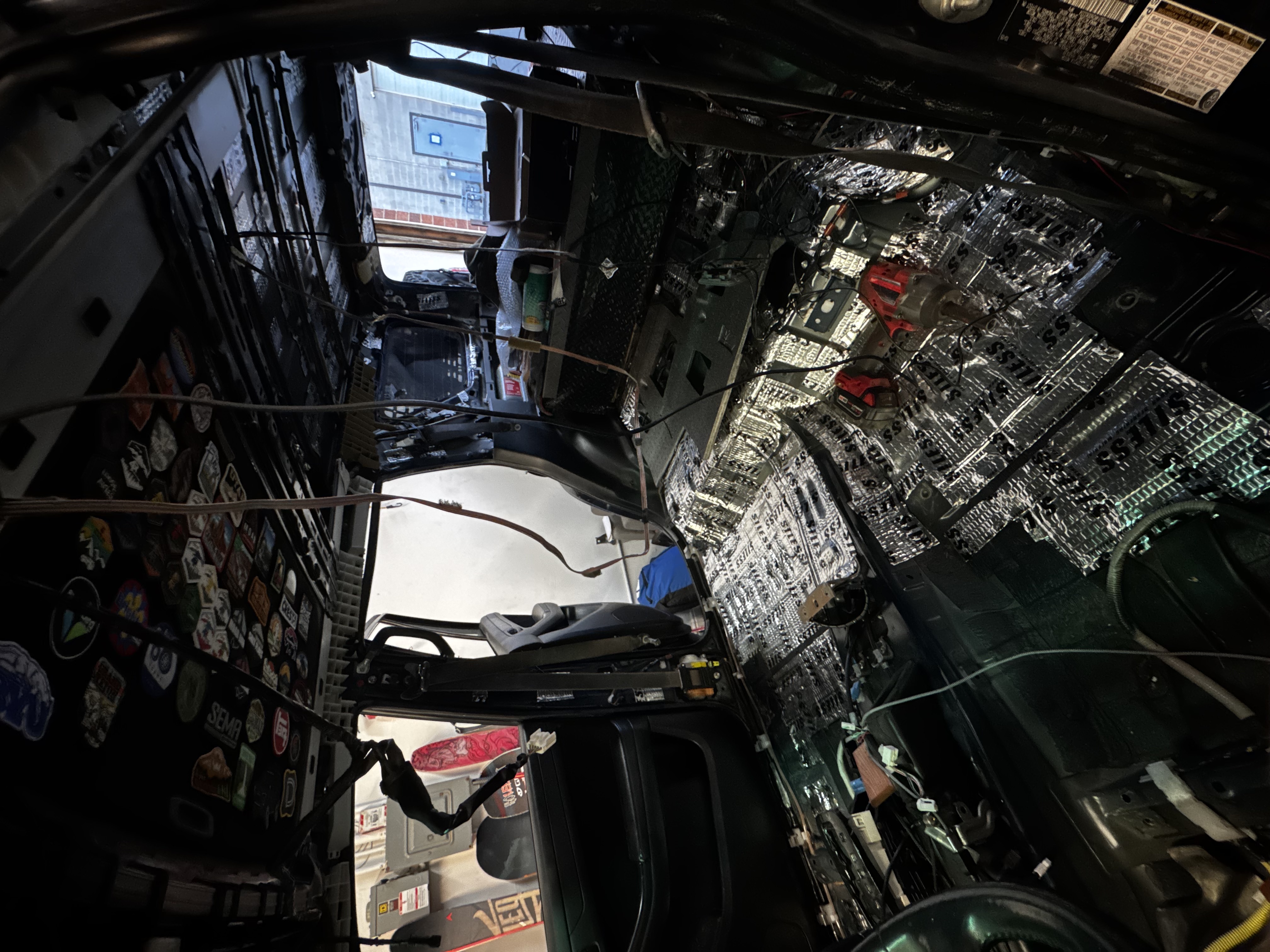 Toyota 4Runner interior taken apart during a full custom build