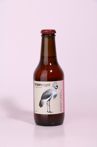 Kraanvogel Kombucha | Framboos-Madame Jeannette | 250ml fles