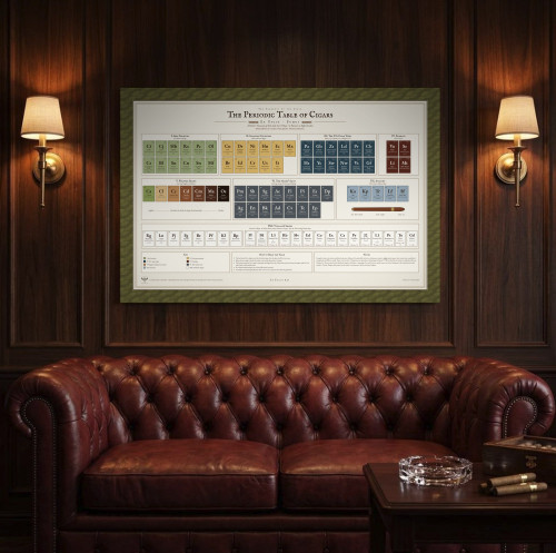 The Periodic Table of Cigars: Museum-Quality Poster