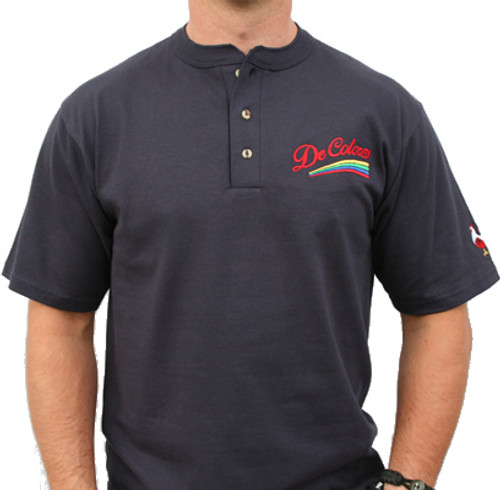 Walk With Him Short Sleeve Henley Navy