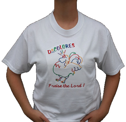 Rooster/Praise Embroidered Tee