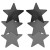 Orion Star Earrings-Gun Metal