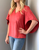 Nina Top- Garnet Rose Suede