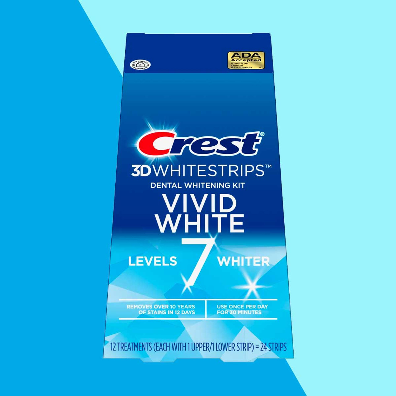 Crest 3D Whitestrips Glamouröses Weiß & Vivid White + LED-Paket (nicht in der versiegelten Box)
