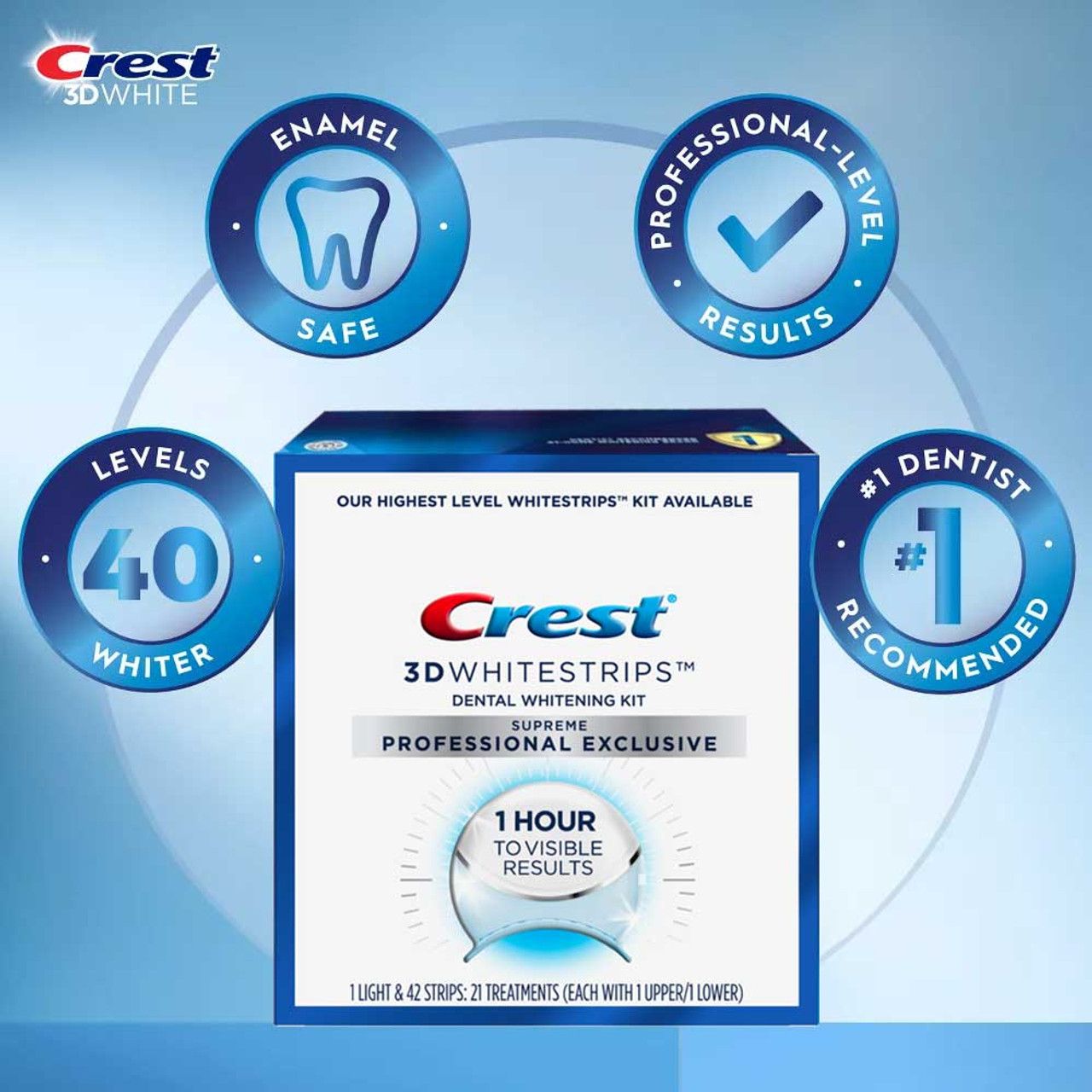 Crest 3D Whitestrips Supreme Professional Exclusive with LED Light Crest 3D Whitestrips Supreme Professional Exclusive with LED Light