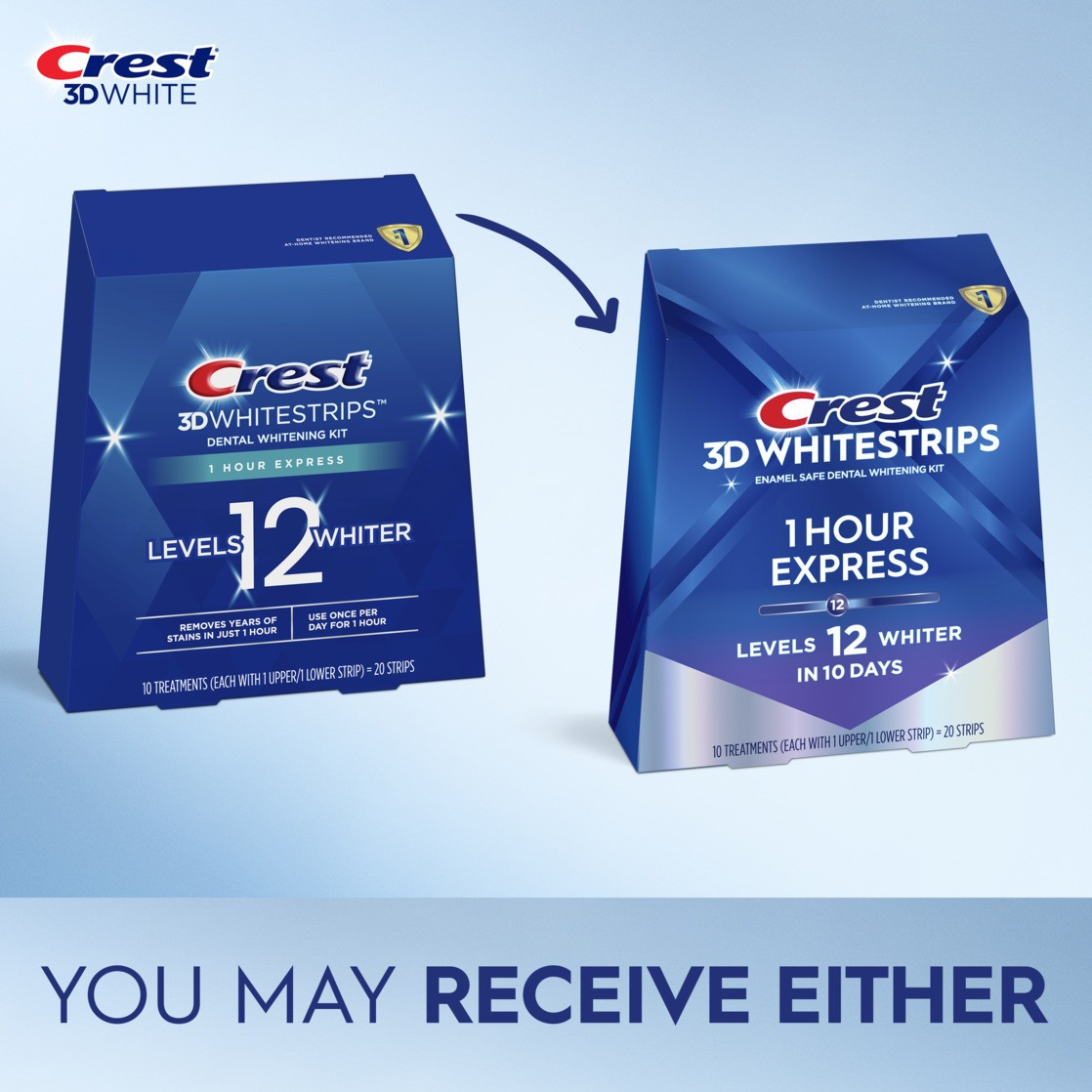 Crest 3D Whitestrips  1 Hour Express
