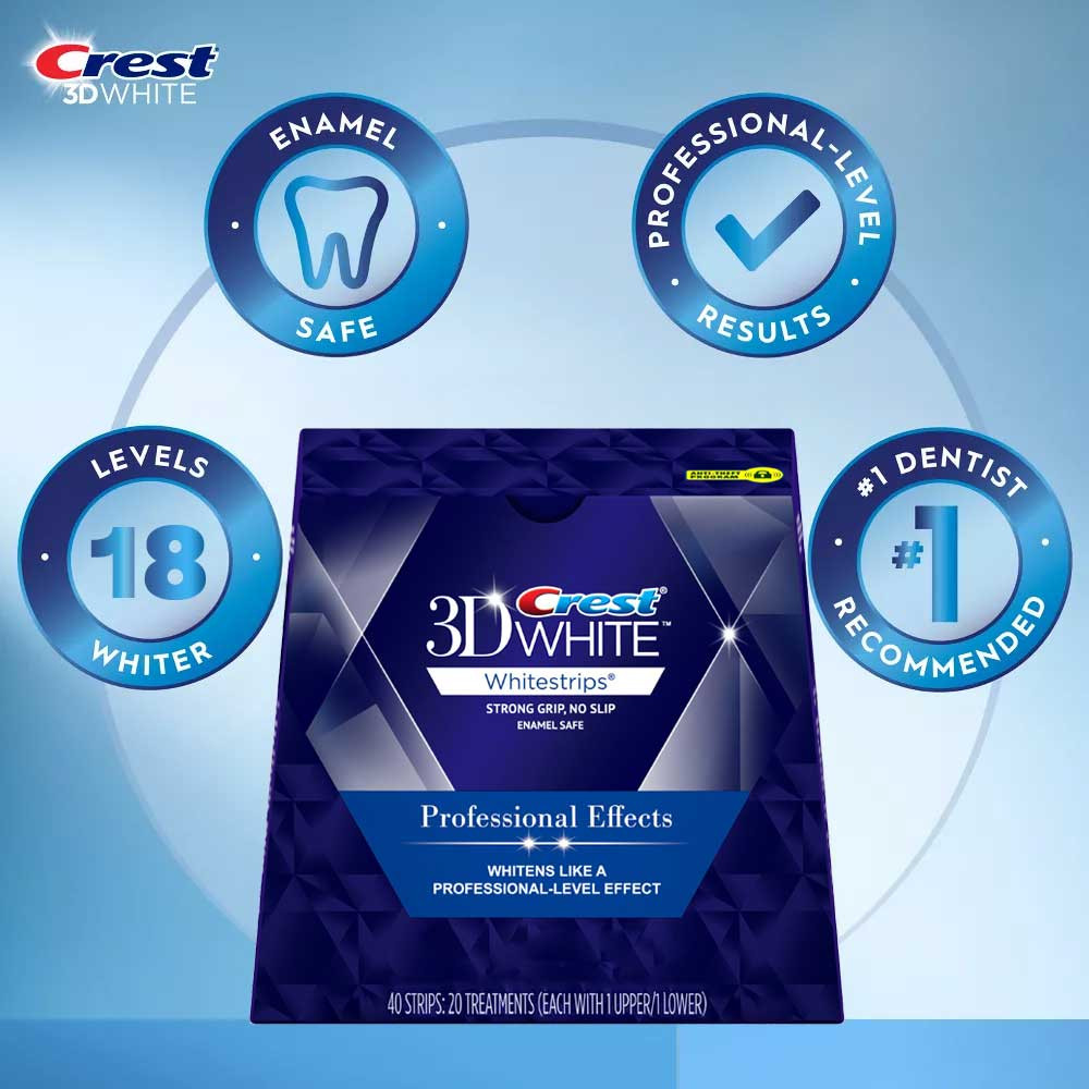[3 Packungen] Crest 3D Whitestrips Professional Effects Bundle