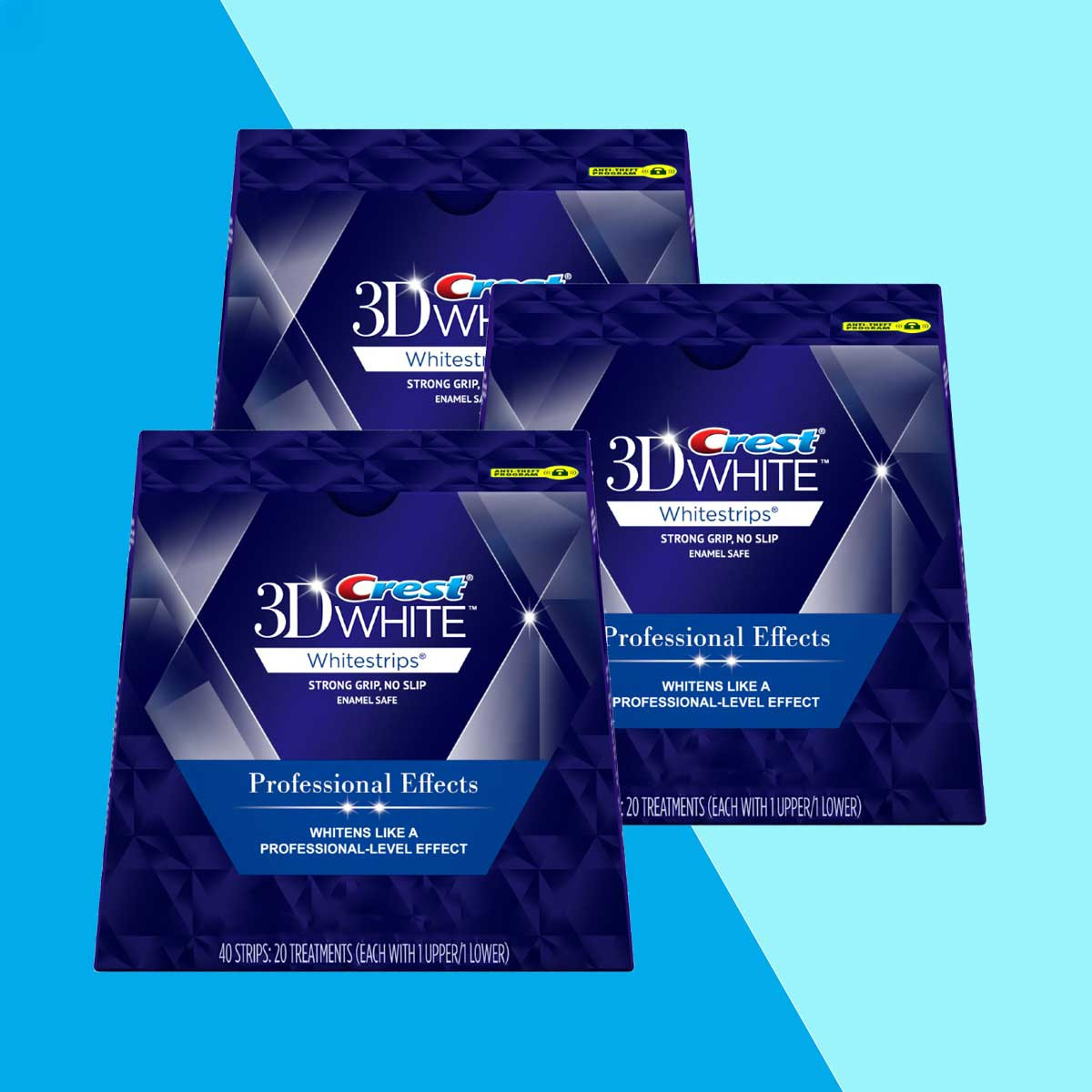 [3 Packungen] Crest 3D Whitestrips Professional Effects Bundle