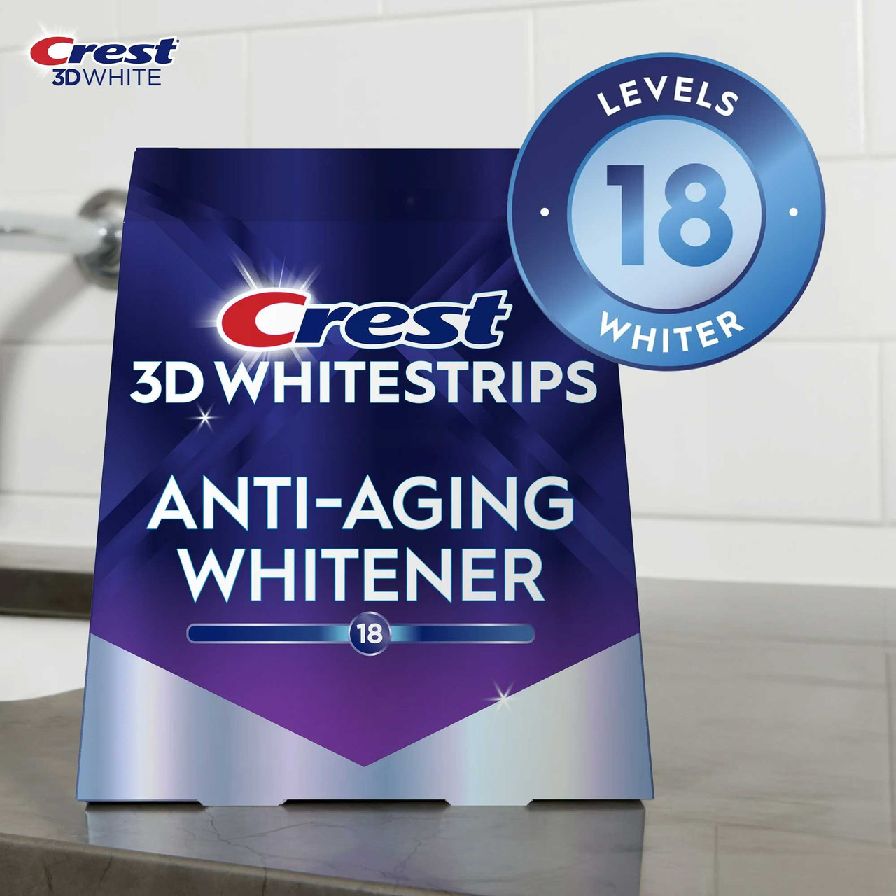 [DOPPELPACK] Crest Anti-Aging Aufheller + LED Set (Radiant Express) – 18 Stufen Weißer, Unverpackt