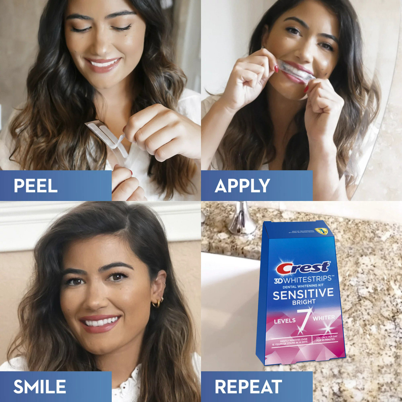 Crest  3D Whitestrips Sensitive Bright