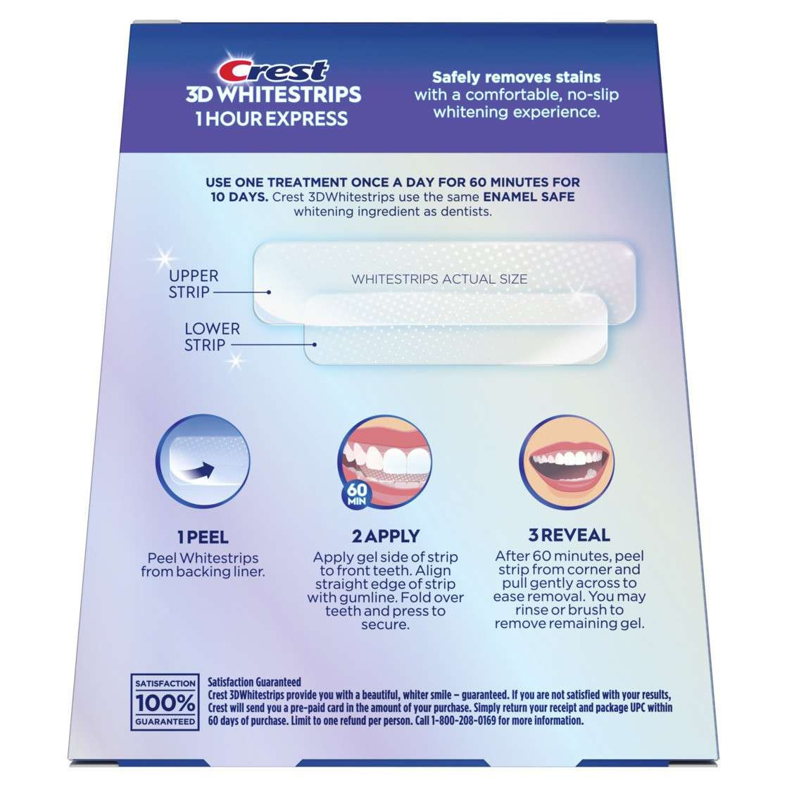 [DOPPELPACK] Crest 3D Whitestrips 1 Hour Express + LED – Schnellstes Weiß, Unverpackt