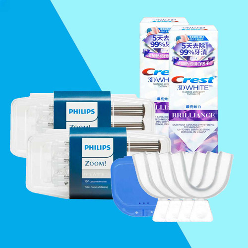 Philips Zoom Nite White 16%  & Kit De Protège-Dents Avec Brilliance Dentifrice