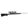 Savage Arms Axis bolt-action centerfire rifle blends unflinching performance and impressive accuracy. It sports a modern design that features sleek contours, recoil pad vents, and a textured, easy-to-control grip. The Axis also features a carbon-steel barrel, a black synthetic stock, a drilled and tapped receiver, and offers silky-smooth bolt operation.
Features
Detachable Box Magazine
Swivel Studs
3-9x40 Weaver Kaspa Scope
Specifications
Barrel Length Range: 18" to 18.99"
Finish Type: Stainless Steel
Sights Type: None
Stock Frame Grips: Synthetic Stock Black Synthetic
Caliber/Gauge: 350 Legend
drilled and tapped: Yes
Grip Type: Black Synthetic
Receiver Material: Carbon Steel
Muzzle: Threaded
Twist: 1:16"
Metal Finish: Stainless
Metal Finish Group: Silver/Gray
Stock Finish Group: Black
Weight Range: 6 lbs to 6.99 lbs
Action: Bolt
Barrel Description: Sporter Carbon Steel
Trigger: Standard
Stock Description: Fixed
OAL: 38.50"
Finish: Matte
Weight: 6.90 lbs
Safety: Three Position
Hand: Right
Sights: None, Scope
Capacity: 4+1
Caliber: 350 Legend
Barrel Length: 18"