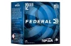 Product Overview
Even the most challenging targets are no match for consistent, hard-hitting Federal® Top Gun®. The loads' high-quality lead shot produce even patterns that crush clays.

Hard shot
Consistent, reliable Federal® primer
Eight-segment crimp
Unique wad column for consistent patterns
Designed specifically for skeet and sporting clays shooters