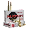 6mm GT
Get the competitive edge and the eye of the tiger!
Designed from the very beginning to be an amazing all around precision rifle competition cartridge, the 6mm GT provides low recoil, good barrel life and outstanding external ballistics. Cartridge and chamber were designed simultaneously to ensure match-grade tolerances and accuracy.

Ideal option for the PRS competitor.
Designed to shoot low-drag match bullets.
Match-proven competition pedigree – a favorite of the pros.
Reloadable brass with a small rifle primer pocket.
 

Perfect Fit, Flawless Functionality
The 6mm GT was purposefully designed to function perfectly from standard AICS pattern magazines. The case length and shoulder angle were selected to ensure flawless feeding from the magazine into the chamber, a common problem that has plagued some 6mm wildcats that are popular in precision rifle competition.

Unparalleled Accuracy
Engineered with precision and competition in mind, the 6mm GT features a small rifle primer pocket, a moderate case size, and match grade chamber dimensions coupled with the proper twist rate to take full advantage of the heaviest 6mm bullets. This means exceptional accuracy, modest recoil, and a competitive advantage.

Born From Excellence
Drawing from years of ballistic research, the 6mm GT blends many design elements from other popular cartridges into one consistent and accurate cartridge. This match-proven competition pedigree is a favorite of the pros, and an ideal PRS competition cartridge.



We carefully select every component to ensure uniformity, then load to exacting specifications to provide pinpoint accuracy. Each cartridge is loaded with either Hornady® A-MAX® bullets, our high-performance boattail hollow points, or the new, radically superior ELD® Match bullets. Stringent quality control ensures proper bullet seating, consistent charges and pressures, optimal velocity, consistent overall length and repeatable accuracy.

Product Features
THE PERFECT TIP!
The Heat Shield™ tip on the ELD® Match bullet creates the perfect meplat and outperforms BTHP bullets.

HORNADY® MATCH™ BULLETS
Hornady® Match™ rifle ammunition is loaded with the most accurate, consistent match bullets in the world, featuring our AMP® bullet jackets.

SPECIALLY SELECTED CASES
Cases are carefully selected based on strict criteria: wall thickness uniformity, internal capacity, case weight and consistent wall concentricity.

CAREFULLY MATCHED POWDER
Powder is matched carefully to each specific load for optimal pressure, velocity and consistent accuracy.

STRINGENT QUALITY CONTROL
With extremely tight tolerances and strict quality control, all Hornady® Match™ ammunition features superior lot-to-lot consistency. From the bullet seating to the optimal charges and velocities, Hornady® Match™ ammunition is designed to live up to company founder, J.W. Hornady's original goal: "Ten bullets through one hole."