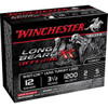 Winchester Long Beard XR is an outstanding choice for the discerning Turkey Hunter. The Winchester Long Beard XR incorporates Shot-Lok Technology giving tighter patterns and deeper penetration. This enables the Winchester Long Beard XR to place 2x as many pellets in a 10" circle at 60 yards. The Winchester Long Beard XR gives an impressive 10% greater penetration over standard lead loads beyond 50 yards and has devastating terminal on-target performances!

10 Rounds/Box
12 Gauge
3-1/2" Length
#5 Lead Shot
2 Ounce Shot
1200 fps Muzzle Velocity
Uses: Hunting Turkey