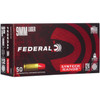 Federal American Eagle 9mm 124gr. TSJ Description:
Syntech ammo from Federal is new technology revolutionizing traditional copper jacketed ammuniton. Federal's Syntech is a lead core projectile coated entirely with Syntech polymer. Its TSJ minimizes friction on the barrel's rifling and the amount of copper and lead deposited in the barrel, providing for cleaner shooting and prolonged barrel life.

500 rounds per case