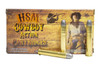 Product Description
Maybe you’re involved with formal, sanctioning organizations for Cowboy Action shooting. Maybe you just like to go out on a weekend and shoot the “Guns that Won the West” or that your favorite TV and movie cowboy heroes toted. Either way, HSM has you covered. More calibers. More selection. Both pistol and rifle. Each round crafted with cowboy integrity and grit. A perseverance-for-perfection cowboy spirit. Perfect for your personal cowboy pistols and rifles. And, HSM is always affordable.

Ammo Specifications
Caliber: 38-55 Winchester
Bullet Weight: 240 gr
Bullet Type: Round Nose Flat Point
Muzzle Velocity: 1500 fps
Muzzle Energy: 1199 ft-lbs
Quantity: 20 Rounds per box