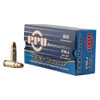 
TRZ load No.	PPH763
Bullet Wgt./Style	85 FMJ
Ballistic Coeficient	0.164
Bullet Striking Velocity in FPS at Yardage Indicated
Muzzle	1510
25	1385
50	1275
Bullet Striking Energy in ft-lbs at Yardage Indicated
Muzzle	430
25	362
50	306
Bullet Path Above / Below Sight Line
25	0
50	-0.9
100	-9.2