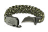 The Para-Claw features a 1.5 inch hawkbill blade ground from 8Cr13MoV stainless steel with a stealthy BlackStone® finish. The blade is integrally molded to a glass/nylon guard that ties into the bracelet. Handle grooves and jimping on the thumb ramp ensure a positive grip at all times. The patent pending sheath system locks the knife securely for immediate deployment in any situation.

Once deployed, the paracord bracelet forms the knife handle. Each bracelet is hand-tied from paracord and is available in three sizes and colors, each with an adjustable loop to fine tune the fit plus a steel T-post for easy attachment. 

SPECS
Blade: 1.5 in / 3,8 cm
Steel: 8Cr13MoV Stainless 
Rockwell-C hardness: 57-58
Handle: Paracord
Total paracord by size:

Small: 9.8 ft / 3.0 m
Medium: 14.4 ft / 4.4 m
Large: 17.1 ft / 5.2 m
 
SIZING
Sizing is based on wrist circumference:
Small: 5.75-6.5 in / 14,5-16,5 cm
Medium: 6.25-7.0 in / 16,0-18,0 cm
Large: 7.0 in / 18,0 cm and larger