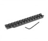 We recommend measuring the hole spacing in your receiver to confirm it matches with the dimensions we have published.

Picatinny cross slots run the full length of the rail, which gives the shooter flexibility when mounting scope rings and other accessories. The channel in the center reduces the overall mass of the mount. Also, in many cases, it will not obstruct usage of factory iron sights. Our one-piece scope mounts are the obvious choice for hunters and tactical shooters alike.

We machine these in our shop using one of our machining centers. After machining, the mounts are tumbled, sand blasted, and Type II anodized for long lasting durability.

Installation: We recommend 20 inch lbs of torque and a drip of blue loctite.

We recommend:
0 MOA - if shooting 0-500 yards
20 MOA - if shooting 500-1000 yards

When zeroing your rifle with a 20 MOA mount, we recommend zeroing at 200 yards.

The entire mount and accessories (from the mounting screws and wrench down to the packaging) are made in the USA.