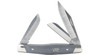 BU0301GYS2: 0301GYS2 Stockman Slipjoint - Gray Synthetic
Buck Knives
The Buck 0301 Stockman is a classic slipjoint folding knife built for versatility and reliability. Featuring three 420HC stainless steel blades—a 3.00-inch clip point, a 2.14-inch sheepsfoot, and a 2.05-inch spey—it covers a wide range of everyday cutting needs with exceptional sharpness and corrosion resistance. The knife has a durable gray synthetic acetal copolymer handle, complemented by nickel silver bolsters for a traditional yet robust design. At 4.00 inches closed and weighing just 3.07 ounces, it’s compact and easy to carry. Made in the USA, this time-tested pocket knife is perfect for practical use or as a collector's item.

 
 
Specifications
Blade Length: 3.00" Clip Point, 2.14" Sheepsfoot, 2.05" Spey
Closed Length: 4.00"
Overall Length: 7.00"
Blade Material: 420HC Stainless Steel
Blade Thickness: 0.090"
Blade Style: Clip Point, Sheepsfoot, and Spey
Blade Grind: Flat
Blade Finish: Satin
Handle Material: Gray Synthetic Acetal Copolymer with Nickel Silver Bolsters
Locking Mechanism: Slipjoint (non-locking)
Weight: 3.07 oz.