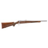 Stock American Walnut
Sights None
Capacity 4
Thread Pattern 5/8"-24
Model Option Right-Handed
 

Barrel Length 16.60"
Material Stainless Steel
Finish Satin Stainless
Weight 6.7 lbs.
Twist 1:10" RH
 

Overall Length 36.60"
Length of Pull 13.50"
Grooves 5
Non-rotating, Mauser-type controlled round feed extractor is among the most positive case extraction systems ever invented, and features a fixed blade-type ejector that positively ejects empty cases as the bolt is moved fully rearward.

Hinged, solid-steel floorplate for easy unloading without having to chamber each cartridge. Features an engraved Ruger logo and patented latch that is flush with the trigger guard to avoid accidental dumping of cartridges.

Three-position safety is easily accessible and allows the shooter to lock the bolt or to load and unload the rifle with the safety engaged.

Ergonomically pleasing stock has rounded contours along the barrel, on the bottom of the stock and on top of the pistol grip and wrap-around checkering on grip and forend.

Free-floated, threaded barrel with factory-installed thread protector is cold hammer-forged, resulting in ultra-precise rifling that provides exceptional accuracy and longevity.

Integral scope mounts, machined directly on the solid-steel receiver, provide a stable mounting surface for included scope rings, eliminating a potential source of looseness and inaccuracy in the field.

The LC6™ trigger features smooth, crisp performance right out of the box for increased accuracy on the range or in the field.

Rugged, one-piece, stainless steel bolt.

Also includes: studs for mounting sling swivels.