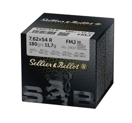 Full Metal Jacket bullet with a lead core and metallic jacket. Loaded in a wide range of calibers for use in specific hunting applications in addition to numerous competitive and target shooting disciplines.

Specifications:

Caliber: 7.62x54R 
Weight: 180 Grain
Bullet Style: FMJ
Casing: Brass 