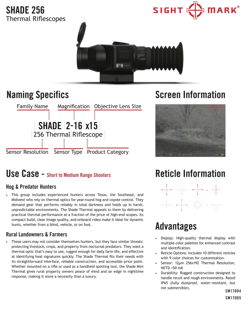 Shade 256 3.5-28x30 Mini Thermal Rifle Scope