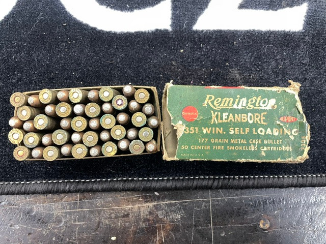 Used Vintage Remington Kleanbore 351 Win Self Loading 177g SP - 48rds