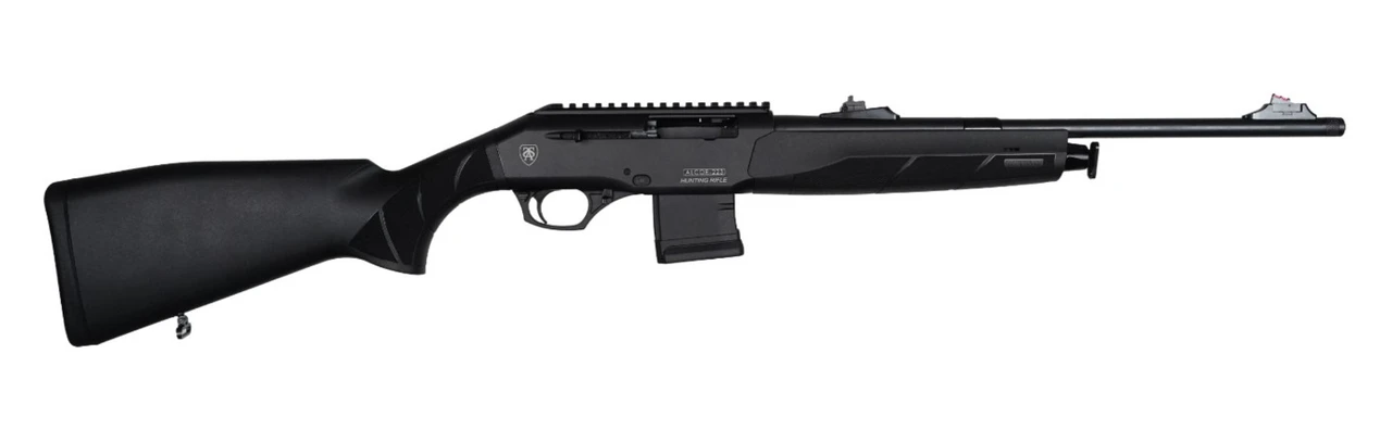 The Akdaş ALCOR rifle is a modern semi-automatic platform chambered in .223 Remington, designed to deliver reliability and versatility for both sport shooting and hunting applications.

It features an 18.5-inch blued barrel with a threaded muzzle, allowing for the installation of compatible accessories such as muzzle brakes or flash suppressors where permitted by law. Its durable synthetic stock ensures lightweight handling and excellent resistance to environmental conditions, making it ideal for field use.

Supplied with a 5-round detachable magazine, the ALCOR offers practical capacity while remaining compliant with Canadian firearm regulations.

Technical Specifications :
Action: Semi-automatic
Calibre: .223 Remington
Barrel Length: 18.5 inches
Barrel Finish: Blued
Barrel: Threaded muzzle (compatible with approved accessories)
Magazine Capacity: 5 rounds
Stock: Synthetic