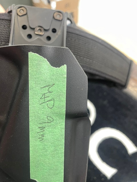 Used Uncle Mike's Duty Belt Size Large w/S&W M&P 9mm Holster & 2 Double Mag Pouches
