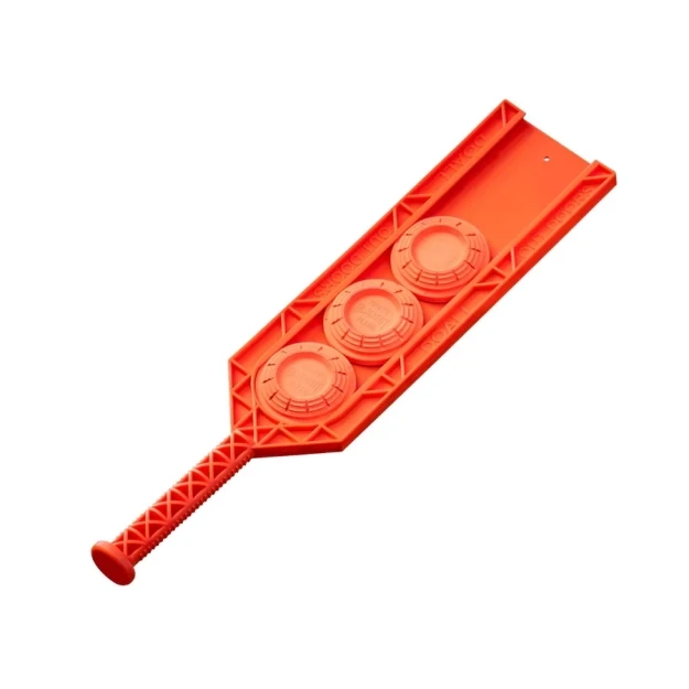 details & specs
Reach for the Do-All Outdoors Triple Clay Hand Thrower if you want to help someone work on their shooting accuracy. The thrower is designed to launch up to 3 clays at the same time and can be swung like a baseball bat for easy use. Its comfortable grip and light weight allow portability.
Features and Benefits
Can throw 1, 2 or 3 clays at once
Simply swinging motion sends them flying
Comfortable grip and lightweight design for easy use
Can be used left- or right-handed
Designed for easy portability
Handle measures 7.875 inches, and the throw measures 24.25 inches x 6.5 inches overall
Specifications
Product Type: Clay Throwers
Activity: Target Shooting
Product length: 24.25 inches